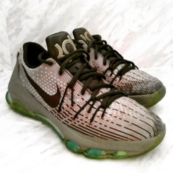 KD 8 Green Glow 2017 Nike 8 GS SZ 4Y Women's 5.5 Night Silver 768867-020 - Picture 3 of 7